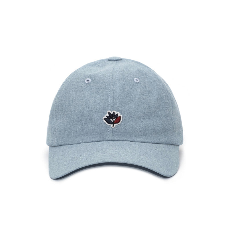 Magenta Chambray Dad Hat - Blue