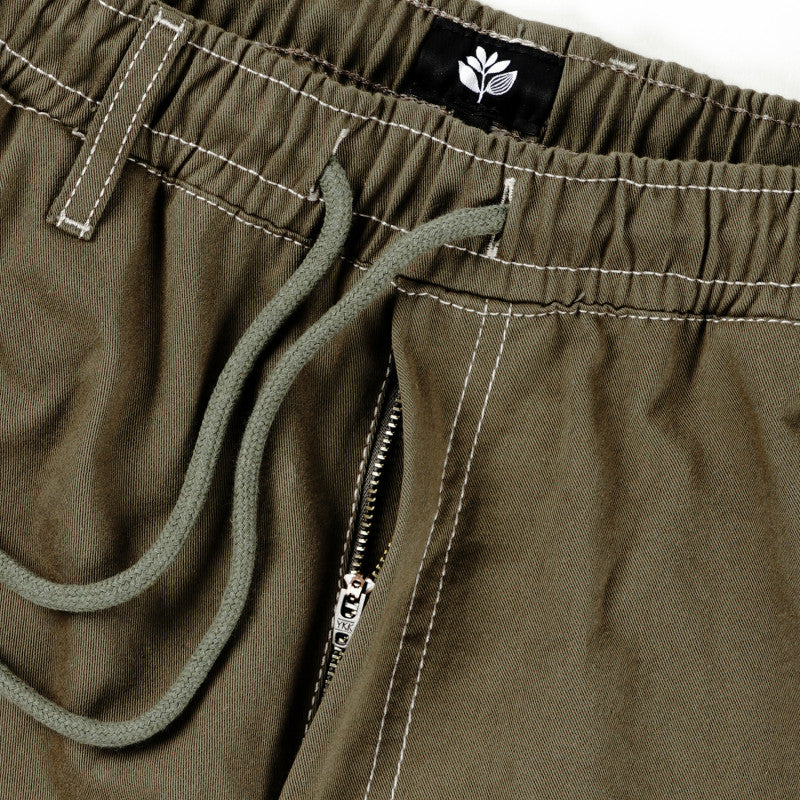 Magenta Loose Pants 2-Tone - Khaki