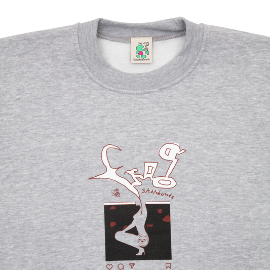 Frog Instagram Ads Crewneck - Grey