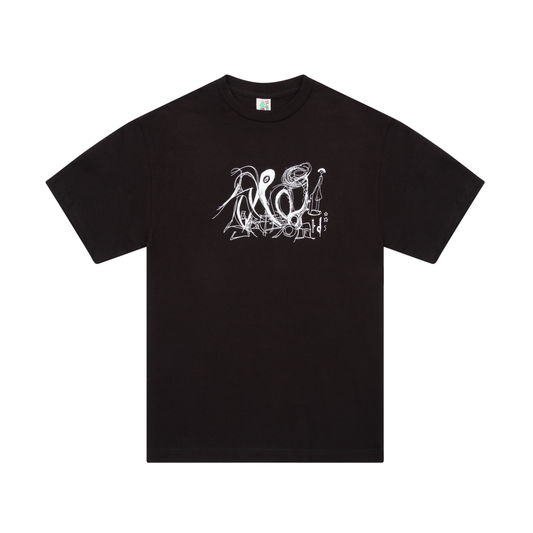 Frog Scribble Daddy T-Shirt - Black