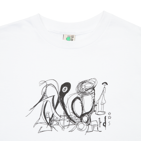 Frog Scribble Daddy T-Shirt - White