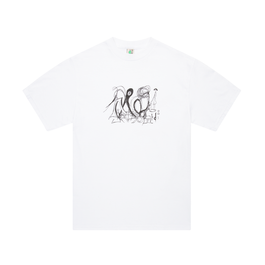 Frog Scribble Daddy T-Shirt - White