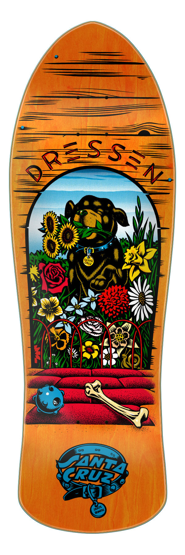 Santa Cruz Dressen Pup Reissue Deck 9.5 Santa Cruz Dressen Pup Reissue Deck 9.5