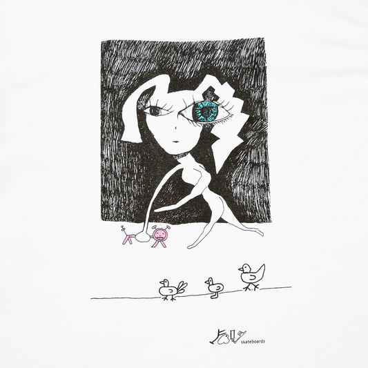 Frog Skateboards Chickens T-Shirt (White)