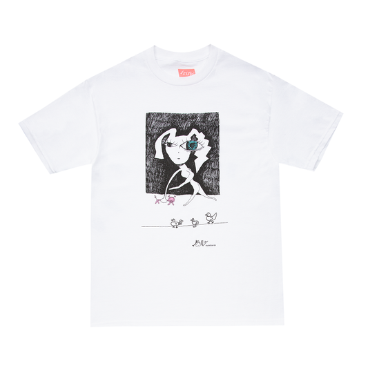 Frog Skateboards Chickens T-Shirt (White)