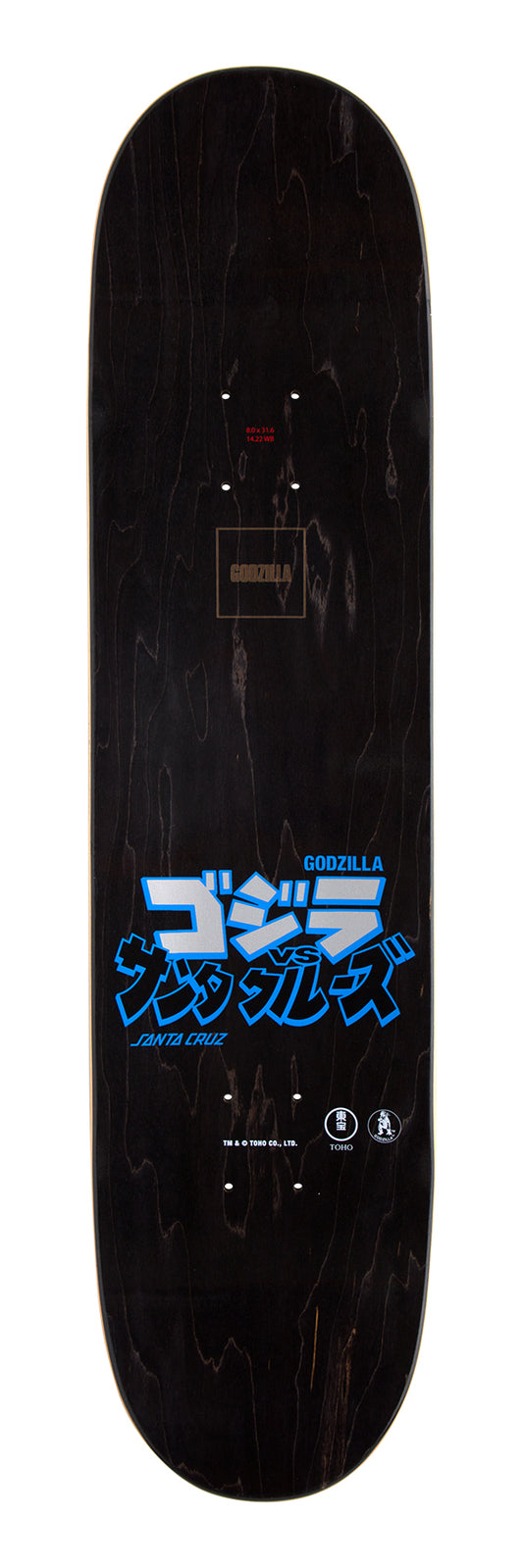 Santa Cruz x Godzilla Mecha Hand 8.00in x 31.60in Skateboard Deck