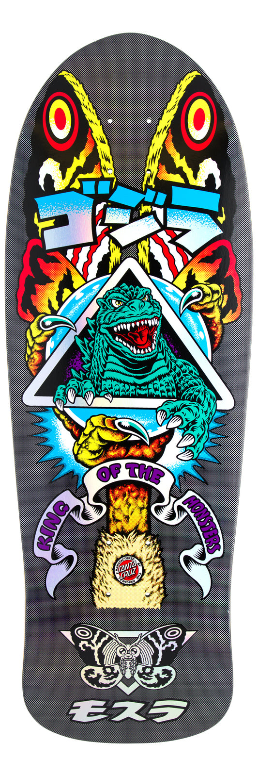 Santa Cruz x Godzilla Mothra Natas 10.538in x 30.14in Skateboard Deck