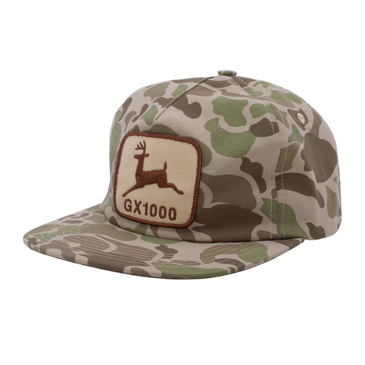 GX1000 Deer 5 Panel Snapback Hat - Camo