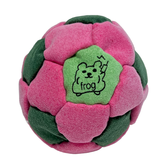 Frog Hacky Sack Green/Pink Neon