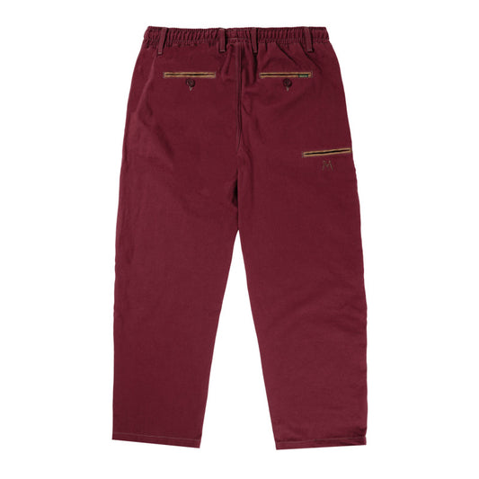 Magenta Loose Pants 2-Tone - Burgundy