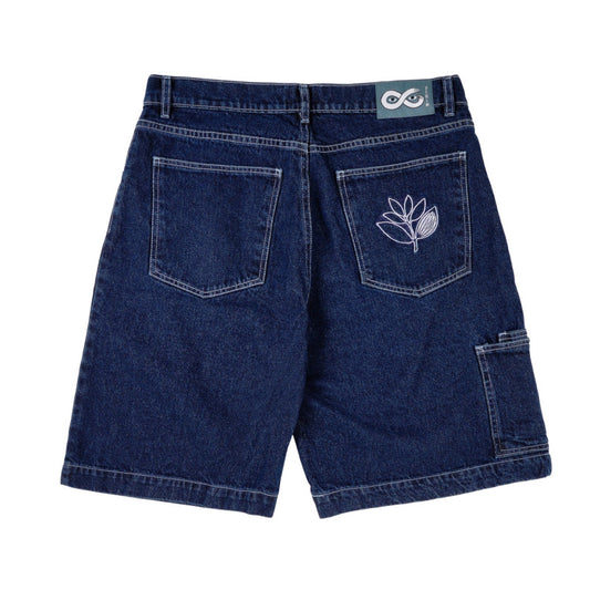 Magenta OG Denim Pocket Long Shorts - Blue Denim