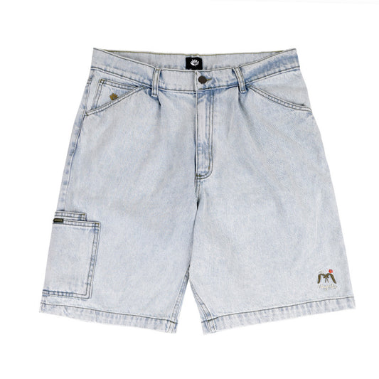 Magenta OG Denim Pocket Long Shorts - Ultra Washed Denim