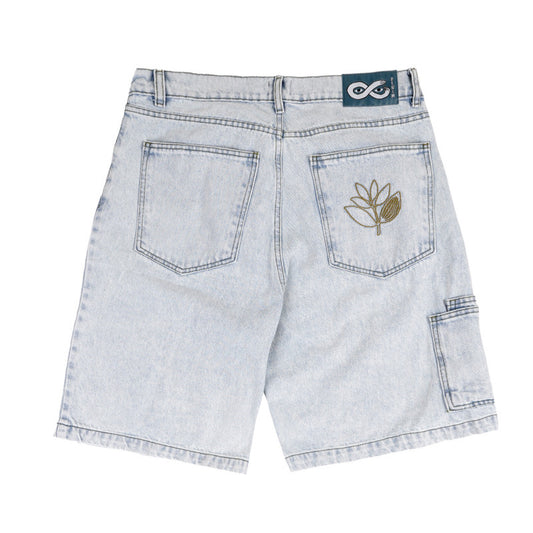 Magenta OG Denim Pocket Long Shorts - Ultra Washed Denim