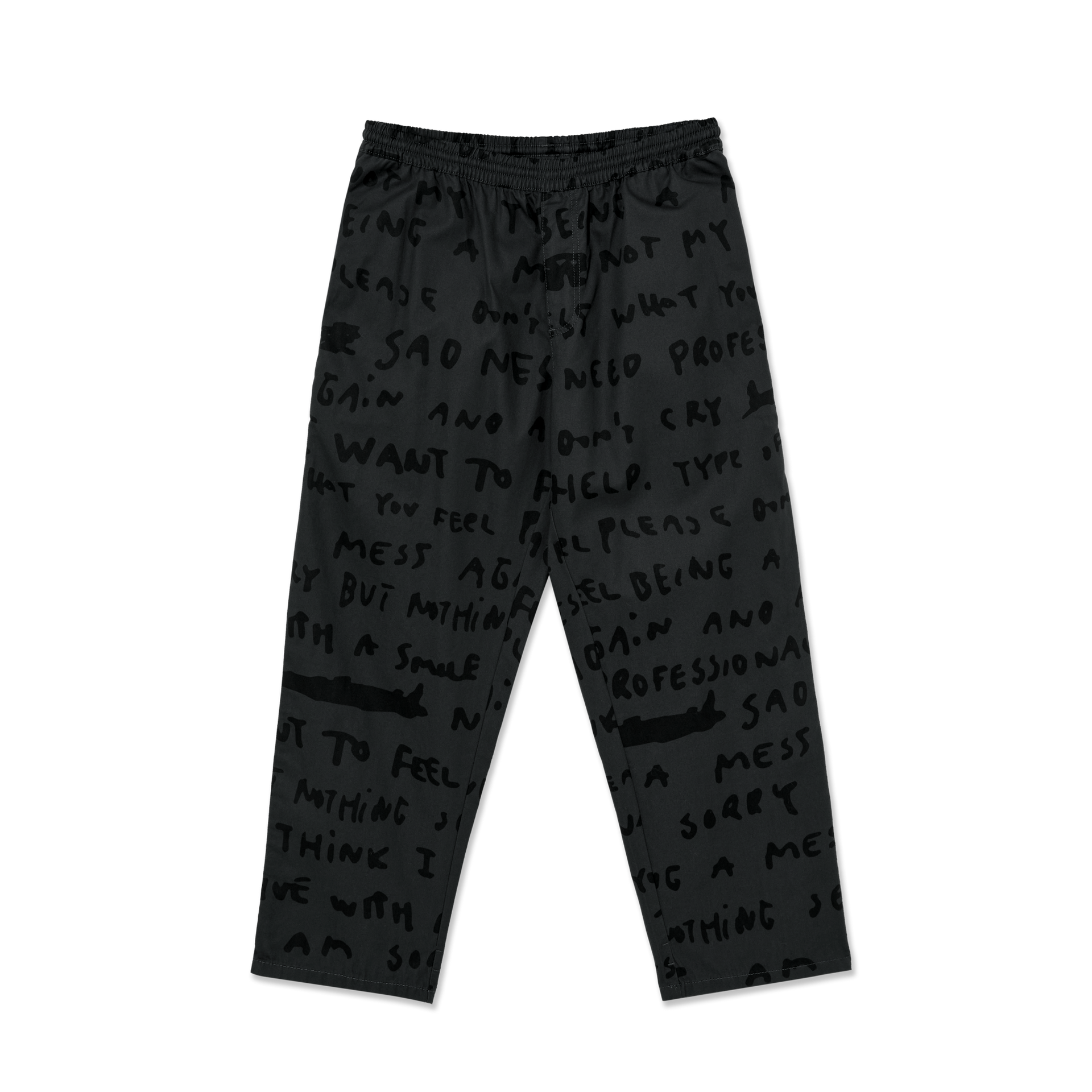 POLAR SKATE CO. ポーラー スケートボード サーフパンツ SAD NOTES SURF PANTS GRAPHITE グラファイト NO24 Polar Sad Notes Surf Pants - Graphite – Aboveboard Skateshop