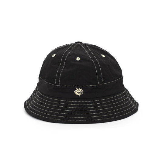 Magenta Stitch Bucket Hat - Black