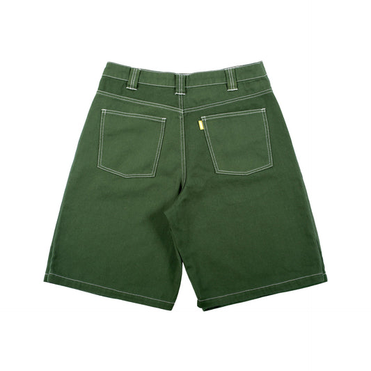 Theories Plaza Shorts - Hunter Green Contrast Stitch