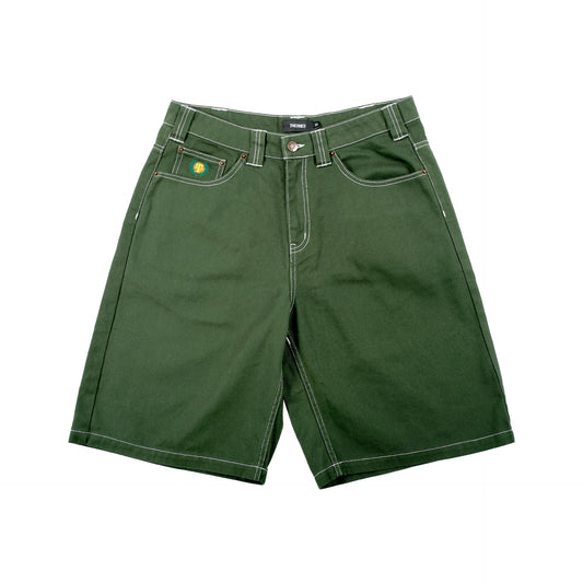 Theories Plaza Shorts - Hunter Green Contrast Stitch