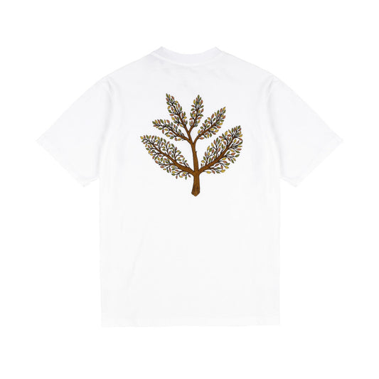 Magenta Tree Plant T-Shirt - White